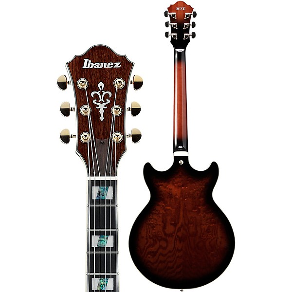 Ibanez AM153QA Artstar Series Electric Guitar Dark Brown Sunburst