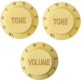 Mojotone Strat Guitar Knobs Aged White