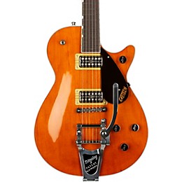 Gretsch Guitars G6128T-PE Players Edition Duo Jet Black With Bigsby Electric Guitar Round-Up Orange