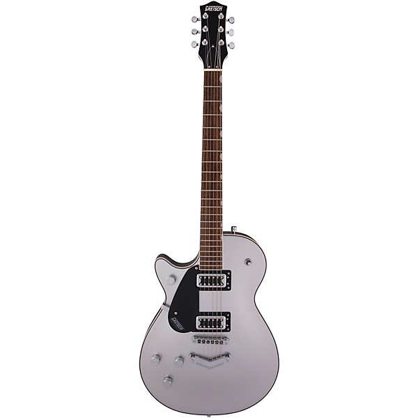 Gretsch Guitars G5230LH Electromatic Jet FT Single-Cut With "V" Stoptail Left-Handed Electric Guitar Airline Silver