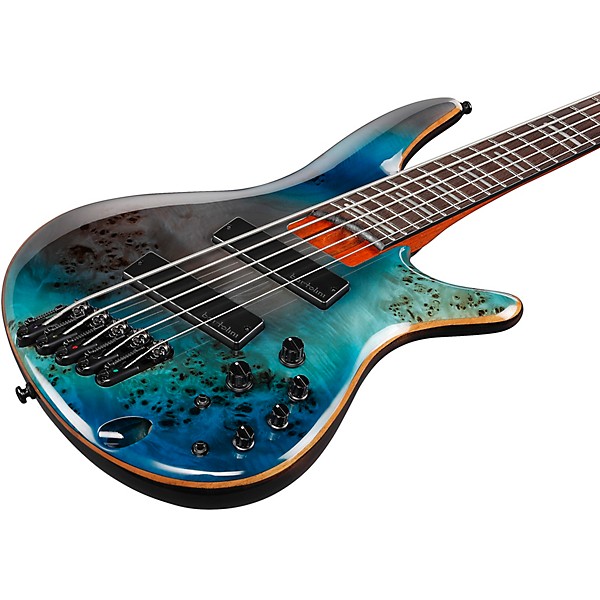 Ibanez Bass Workshop Multi Scale SRMS805 5-String Electric Bass Tropical Seafloor