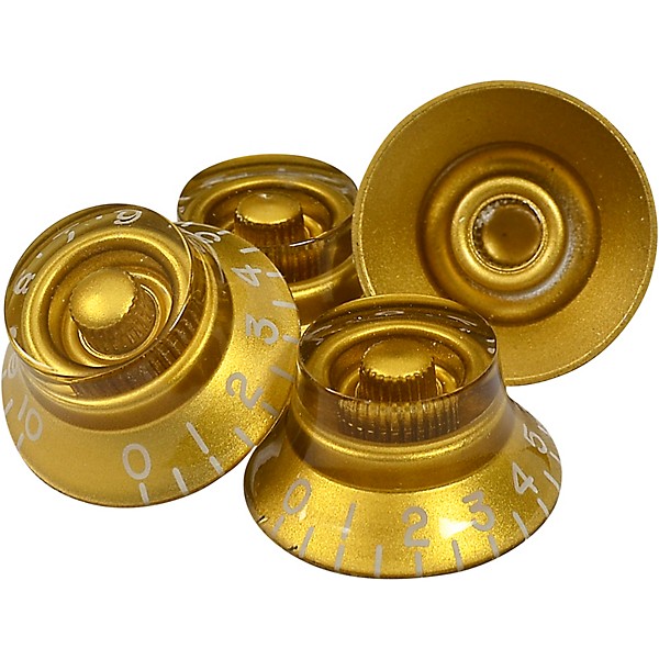 Mojotone Guitar & Bass Top Hat Knobs Gold