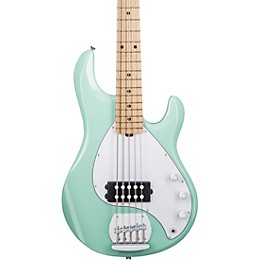 Sterling by Music Man StingRay Ray5 Maple Fingerboard 5-String Electric Bass Mint Green