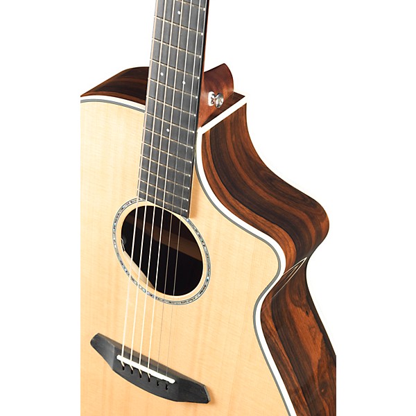 Open Box Breedlove Pursuit Exotic Concert Acoustic-Electric Guitar Level 2 High Gloss Natural 190839486196