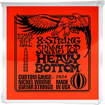 Ernie Ball .009-.080 Skinny Top Heavy Bottom 8-String Guitar Set for sale