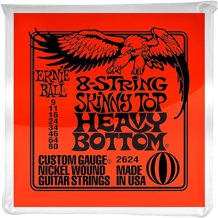 Ernie Ball .009-.080 Skinny Top Heavy Bottom 8-String Guitar