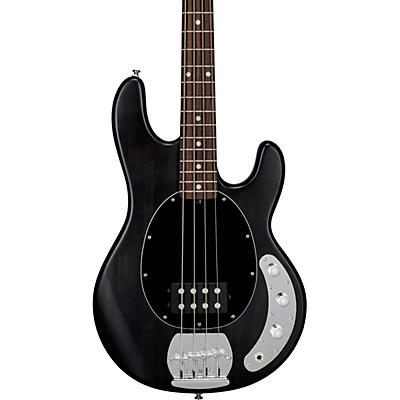 Sterling By Music Man Stingray Ray4 Electric Bass Satin Transparent Black Black Pickguard for sale