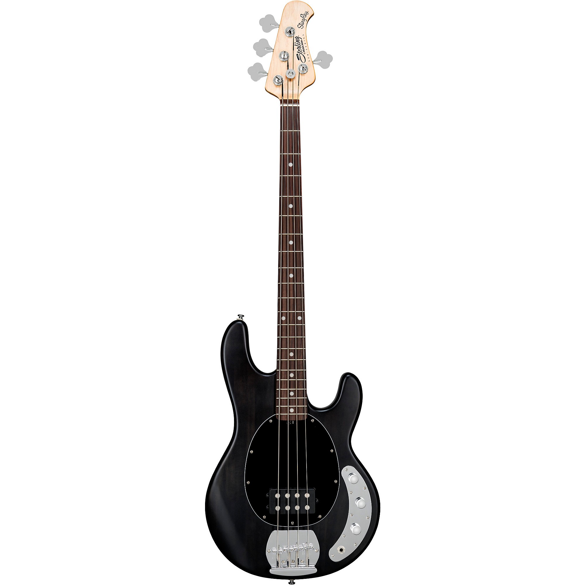 Open Box Sterling by Music Man Satin Transparent Blue, Black 