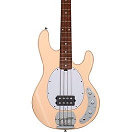 Sterling by Music Man StingRay Ray4 Electr... Sterling by Music Man StingRay Ray4 Electric Bass Vintage Cream White Pickguard