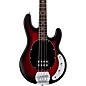 Sterling by Music Man StingRay Ray4 Electric Bass Ruby Red Burst Black Pickguard thumbnail