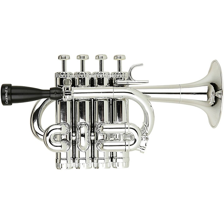 Cool Wind CPT200 Metallic Series Plastic Bb/A Piccolo Trumpet Silver