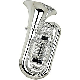 Cool Wind CTU-200 Metallic Series 4-Valve Plastic BBb Tuba Silver