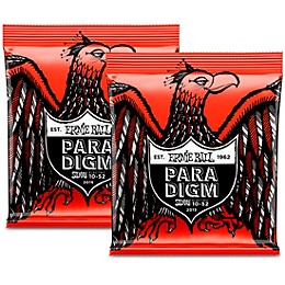 Ernie Ball 2 Pack- Paradigm Skinny Top Heavy Bottom Electric Guitar Strings Bundle
