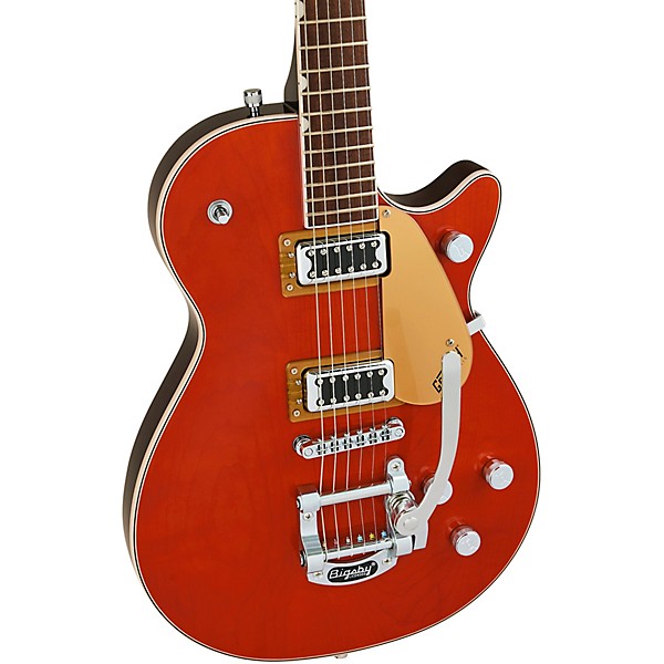 Gretsch Guitars G5230T Electromatic Jet FT Single-Cut With Bigsby Electric Guitar Orange Stain