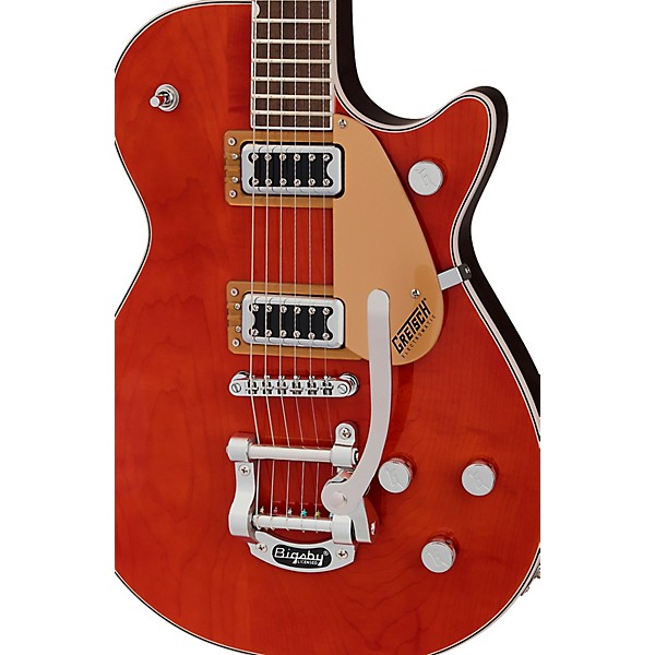 Gretsch Guitars G5230T Electromatic Jet FT Single-Cut With Bigsby Electric Guitar Orange Stain