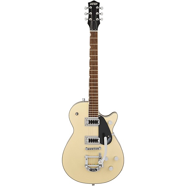 Gretsch Guitars G5230T Electromatic Jet FT Single-Cut With Bigsby Electric Guitar Two-Tone Vintage White/London Grey