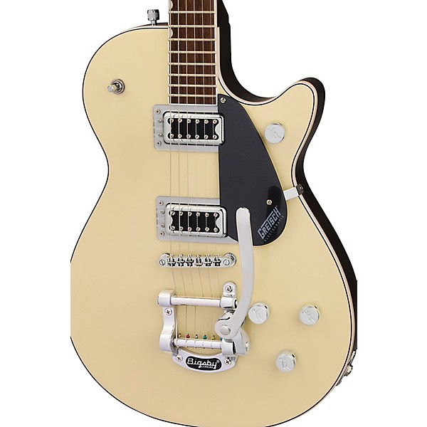 Gretsch Guitars G5230T Electromatic Jet FT Single-Cut With Bigsby Electric Guitar Two-Tone Vintage White/London Grey