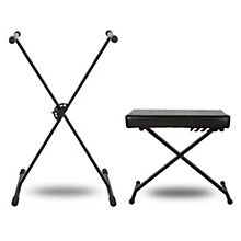 Musician's Gear KBX1 Keyboard Stand & Padded Piano Bench