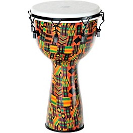 Open Box X8 Drums Kente Cloth Key-Tuned Djembe with Synthetic Head