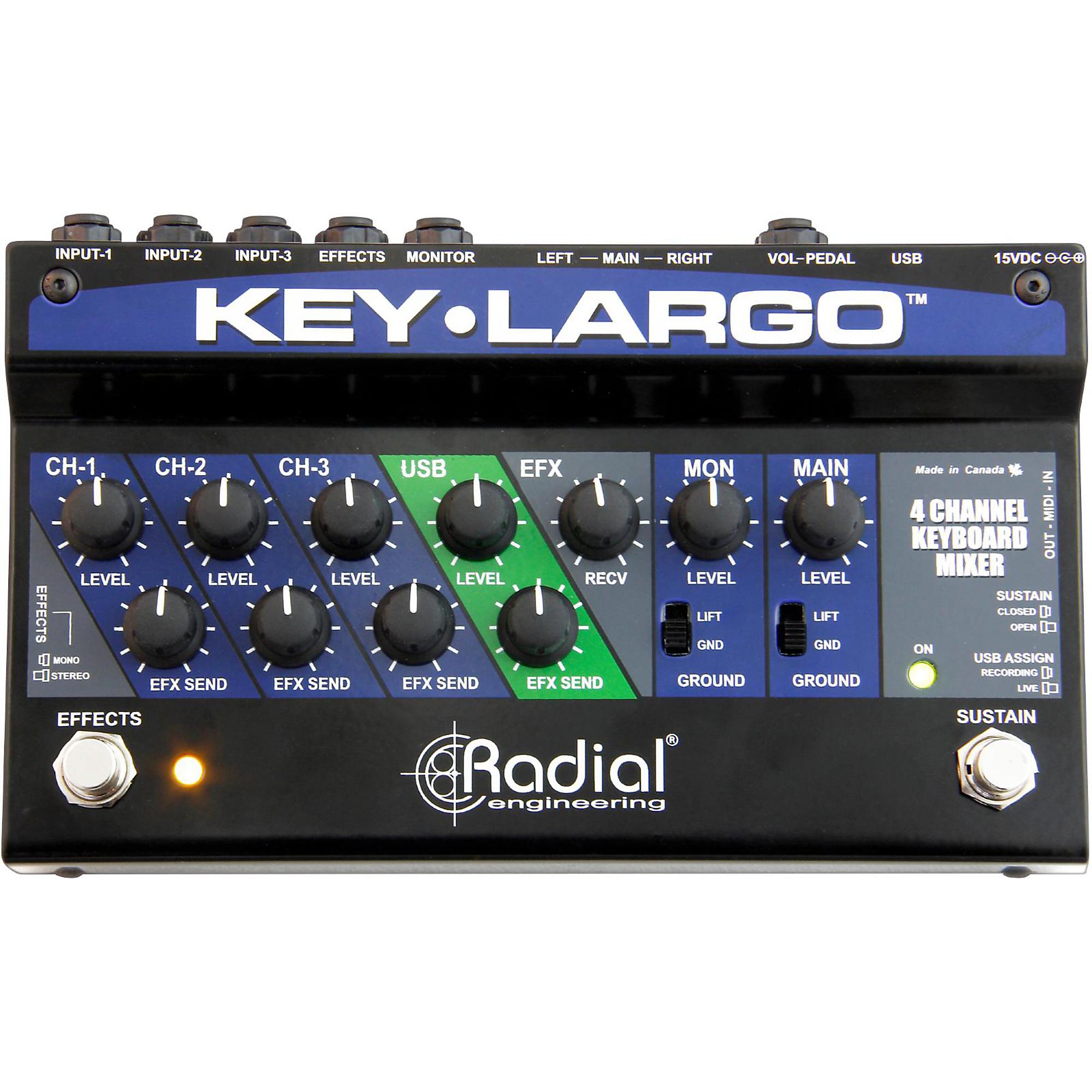 Radial Engineering KeyLargo Keyboard Mixer and Performance Pedal