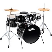 Kicker 5-Piece Complete Drum Set Black