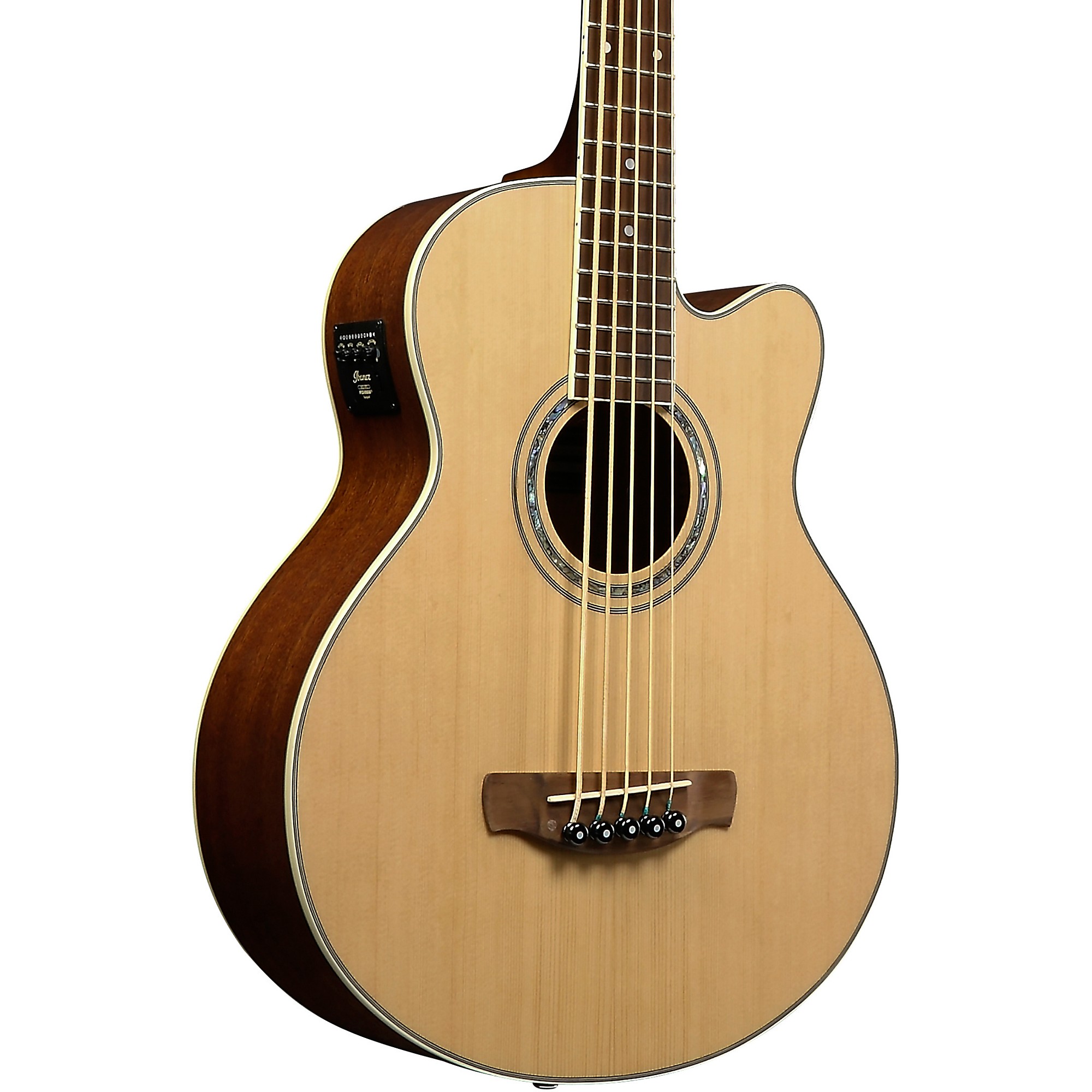 Gloss　Guitar　5-String　Acoustic-Electric　Natural　Bass　Center　Ibanez　AEB105E
