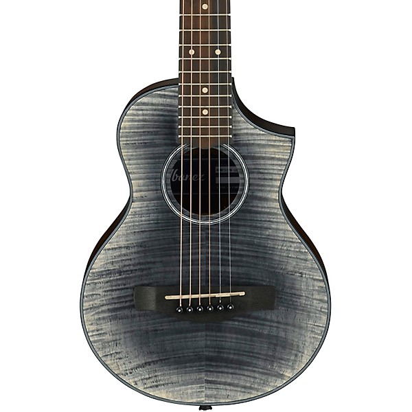 Open Box Ibanez EWP32FM Piccolo Acoustic Guitar Level 1 Transparent Black Sunburst