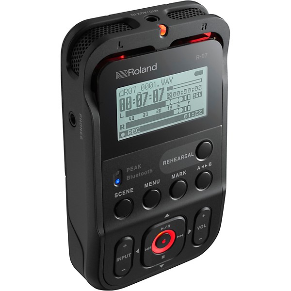 Clearance Roland R-07 High-Resolution Audio Recorder with Bluetooth  in Black