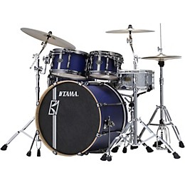 Open Box TAMA Superstar Hyper-Drive Duo 5-Piece Shell Pack Level 1 Satin Blue Vertical Stripe