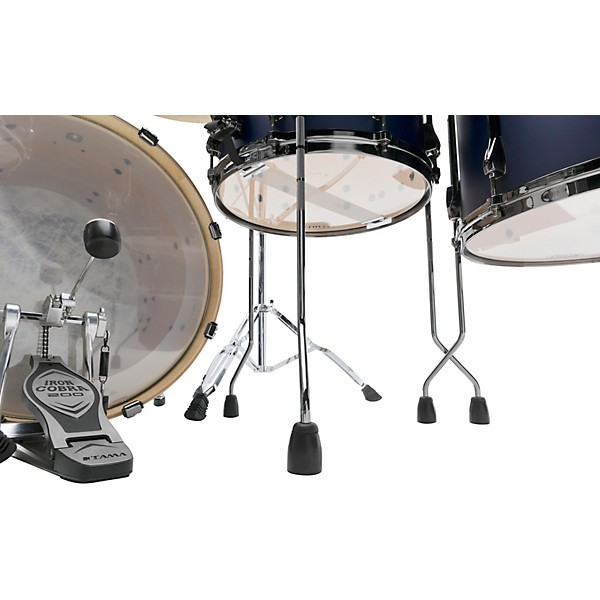 Open Box TAMA Superstar Hyper-Drive Duo 5-Piece Shell Pack Level 1 Satin Blue Vertical Stripe