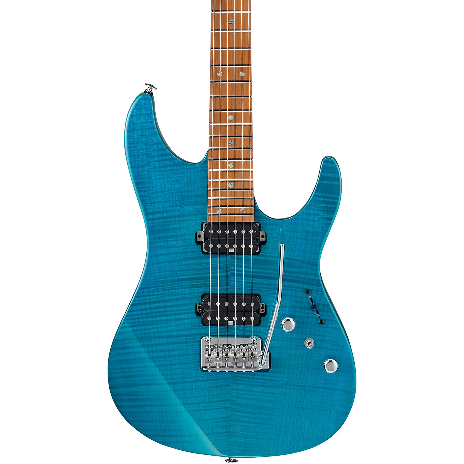 Ibanez IBANEZ MM1-TAB Martin Miller Signature Guitare Électrique' Transparent Aqua Bleu 