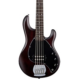 Sterling by Music Man StingRay RAY5 5-Strin... Sterling by Music Man StingRay RAY5 5-String Electric Bass Guitar Satin Walnut