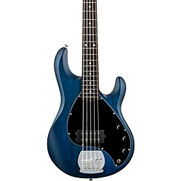 Sterling by Music Man StingRay RAY5 5-S... Sterling by Music Man StingRay RAY5 5-String Electric Bass Guitar Transparent Blue