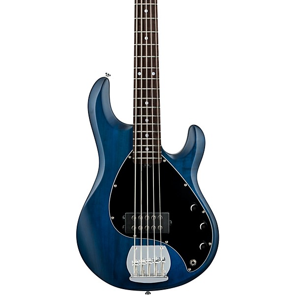 Sterling by Music Man StingRay RAY5 5-String Electric Bass Guitar Transparent Blue