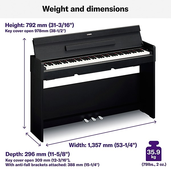 Yamaha Arius YDP-S34 Weighted-Action Console Digital Piano