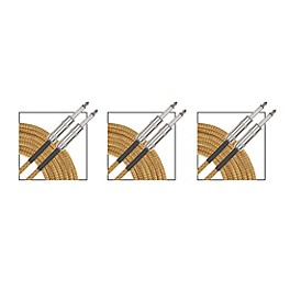 Musician's Gear Standard Instrument Cable Gold Tweed - 20 ft. - 3 Pack