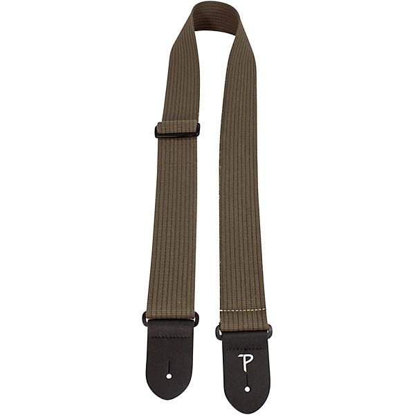 Clearance Perri's Ribbed Cotton Guitar Strap Olive Green 2 in.