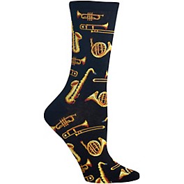 Hot Sox Jazz Instruments - Women's Black Sock