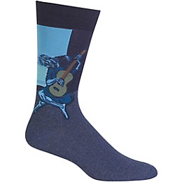 Hot Sox Men's Old Guitarist Socks