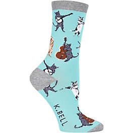 K. Bell Women's Musical Cats Crew Socks