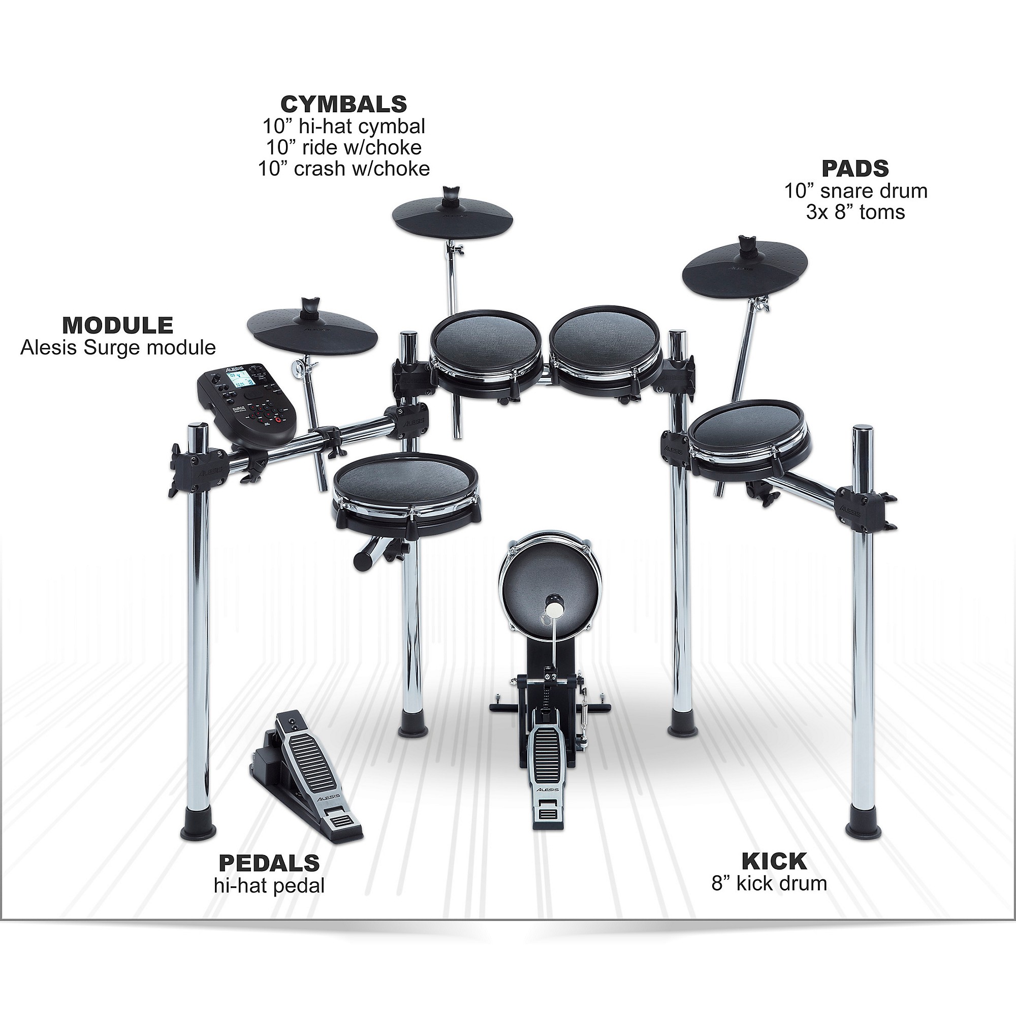 Centimeter Likeur ruimte Alesis Surge Mesh-Head Electronic Drum Set | Guitar Center