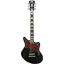 D'Angelico Premier Series Bedford Electric Guitar with Stopbar Tailpiece Black