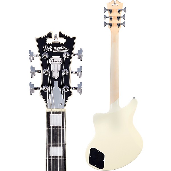 D'Angelico Premier Series Bedford Electric Guitar with Stopbar Tailpiece Antique White