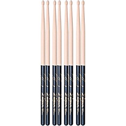 Zildjian Black DIP Drum Sticks - Buy 3, Get 1 Free 5B Wood