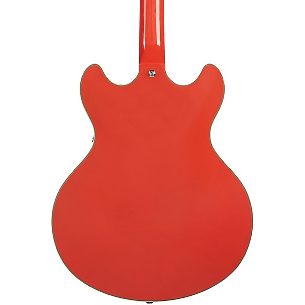 Open Box D'Angelico Premier DC Semi-Hollow Electric Guitar with Stopbar Tailpiece Level 1 Fiesta Red