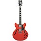 D'Angelico Premier DC Semi-Hollow Electric Guitar With Stopbar Tailpiece Fiesta Red