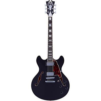 D'angelico Premier Dc Semi-Hollow Electric Guitar With Stopbar Tailpiece Black Flake for sale