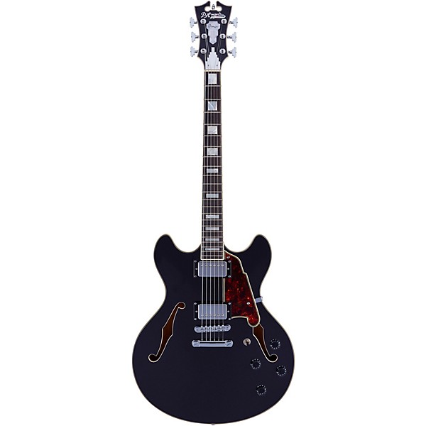 D'Angelico Premier DC Semi-Hollow Electric Guitar With Stopbar Tailpiece Black Flake