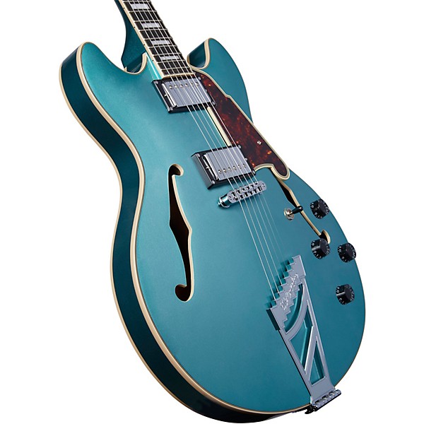 D'Angelico Premier DC Semi-Hollow Electric Guitar With Stairstep Tailpiece Ocean Turquoise
