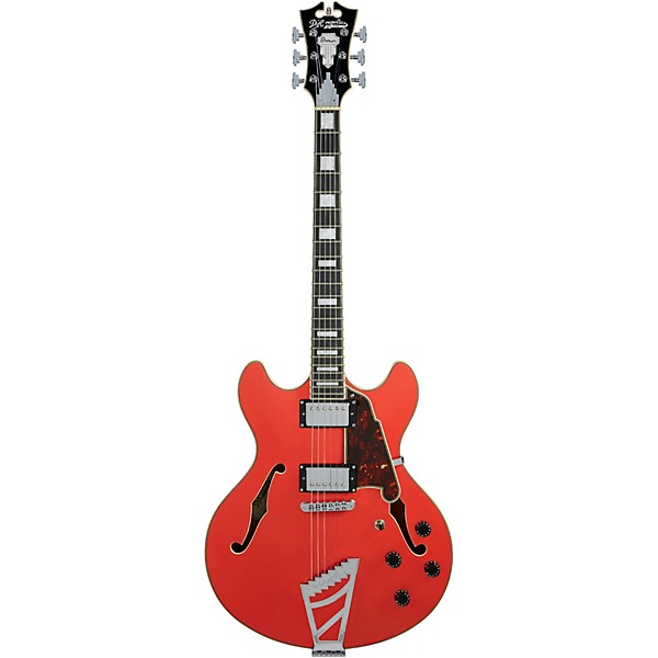 Open Box D'Angelico Premier DC Semi-Hollow Electric Guitar with Stairstep Tailpiece Level 1 Fiesta Red